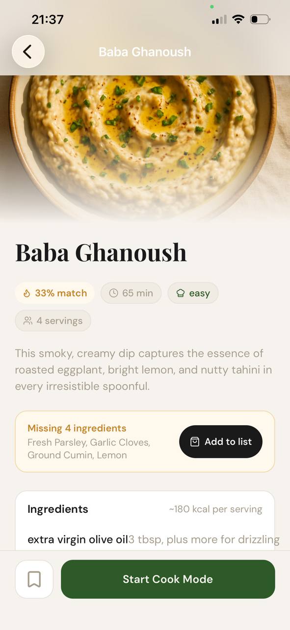Baba Ghanoush recipe detail in Froodie
